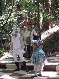 That's me playing a unicorn, with Rik Lopes, Maria Giere and Lindsay Cookson in ALICE IN WONDERLAND. 