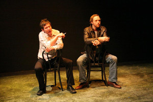 Ryan Hayes and Andy Strong in the No Nude Men Production. 