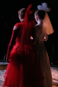 Maura Halloran and Valerie Wagenfeld in the Woman's Will production. 
